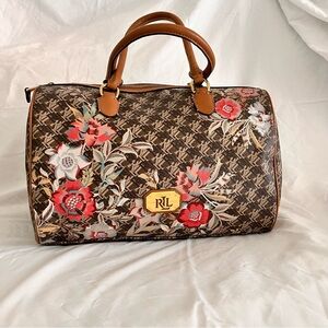 Ralph Lauren brown floral barrel